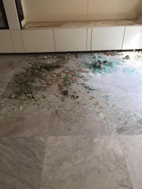 Verre Liban, les vitrines après l'explosion Verre Liban, les vitrines après l'explosion