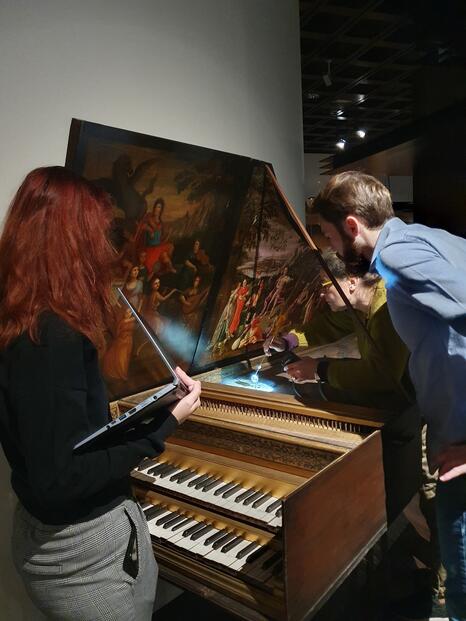 Etude de clavecins flamands du XVIIIe siècle au Musée des Instruments de Musique de Bruxelles - Photo : INP Etude de clavecins flamands du XVIIIe siècle au Musée des Instruments de Musique de Bruxelles - Photo : INP