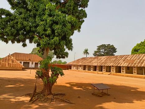 Chantier-école au musée d’Abomey - Photo Sarah Boukamel Chantier-école au musée d’Abomey - Photo Sarah Boukamel