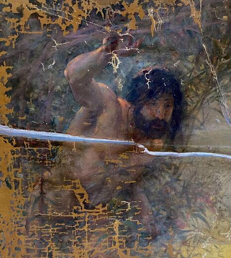 Détail d'une peinture à l’huile sur toile représentant Ulysse et Nausicaa par Maurice Eliot (1888 ; Paris, Centre national des arts plastiques) - Photo : INP Détail d'une peinture à l’huile sur toile représentant Ulysse et Nausicaa par Maurice Eliot (1888 ; Paris, Centre national des arts plastiques) - Photo : INP