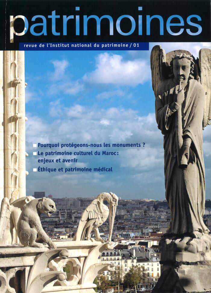 Couverture de Patrimoines, la revue de l'Institut national du patrimoine N°1 Couverture de Patrimoines, la revue de l'Institut national du patrimoine N°1