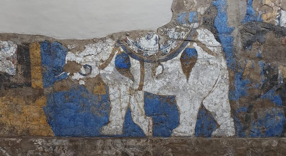 Fresque murale, Ouzbékistan - Photo : INP