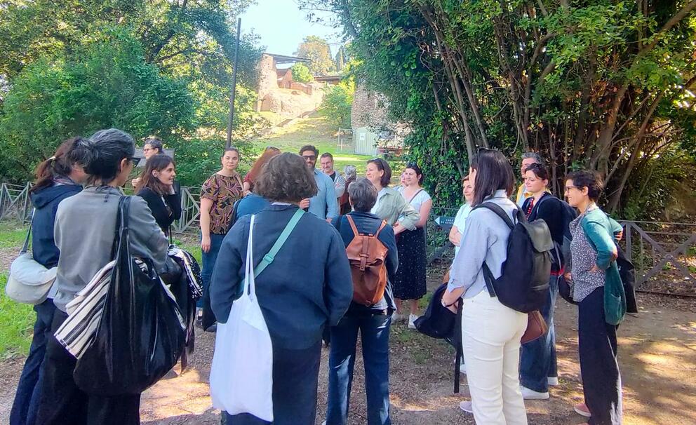 Visite du colysée - Photo Aude Christophe Formation franco-italienne Réserves