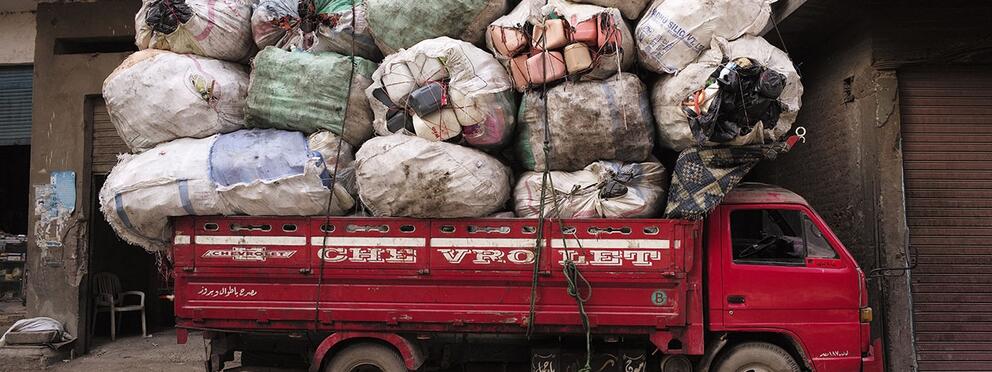 Véhicule de transport de déchets, Le Caire (2015) - Photo : David Degner / Mucem Véhicule de transport de déchets, Le Caire (2015) - Photo : David Degner / Mucem