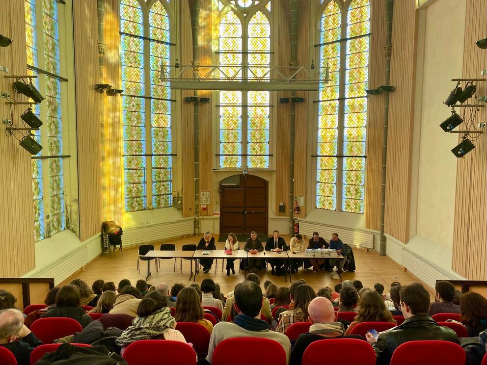 Accueil de la DRAC à la chapelle des cordeliers - Photo : Emilia Philippot / INP
